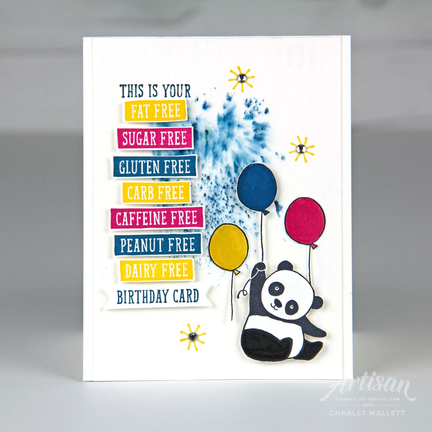スタンピンアップ  Party  Pandas スタンピンアップ Party Pandas Party Pandas stamp set card tutorial